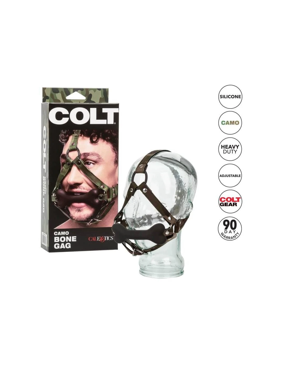 California Exotic Novelties CalExotics Colt Camo Bone Gag - Afbeelding 4