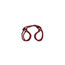 Doc Johnson Hogtied Bind & Tie 6mm Hemp Wrist Or Ankle Cuffs Red