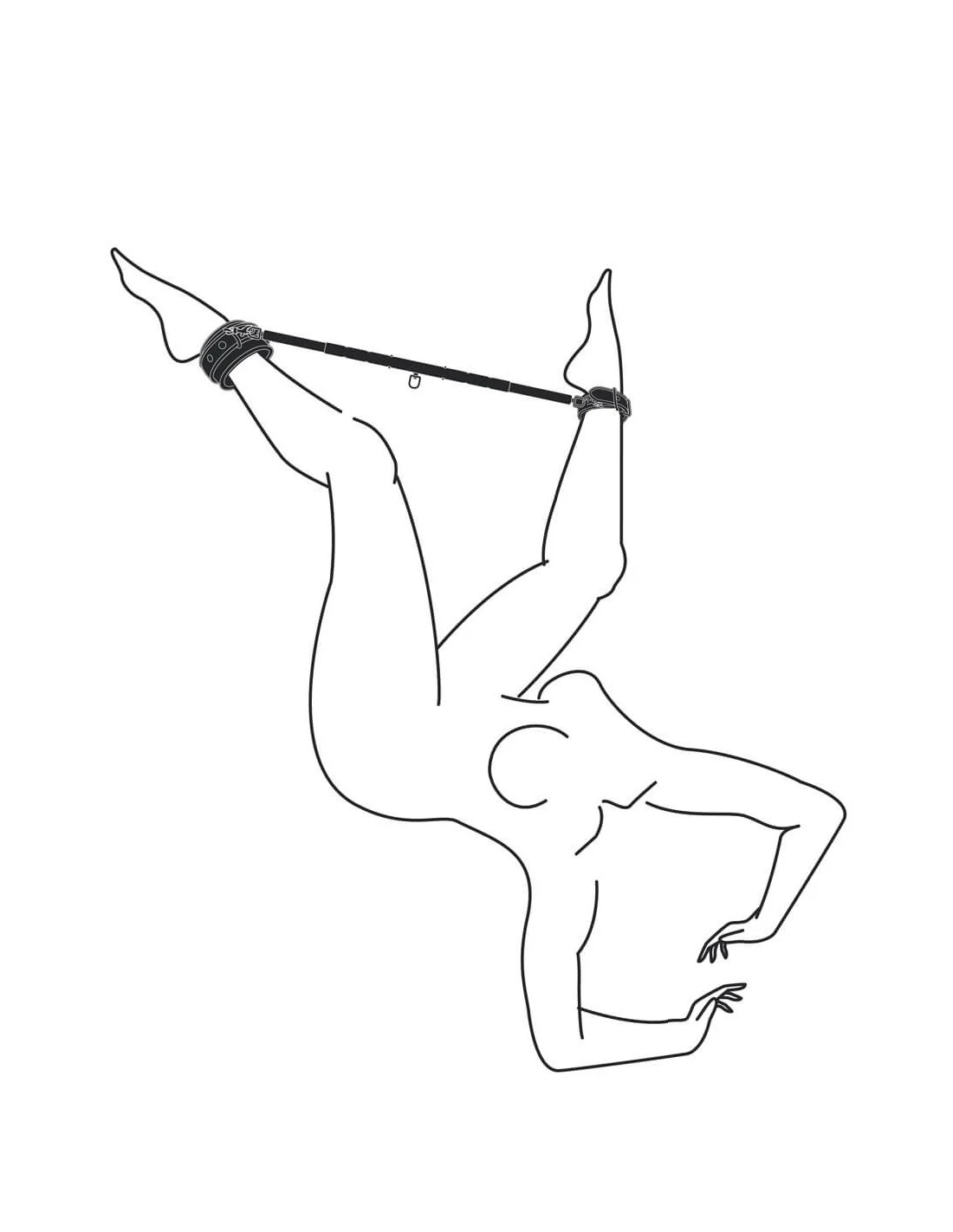 White Label Expander Spreader Bar And Cuffs Set - Afbeelding 2