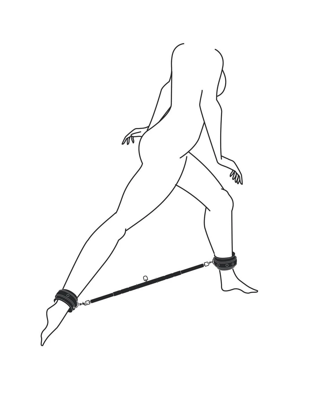 White Label Expander Spreader Bar And Cuffs Set - Afbeelding 3