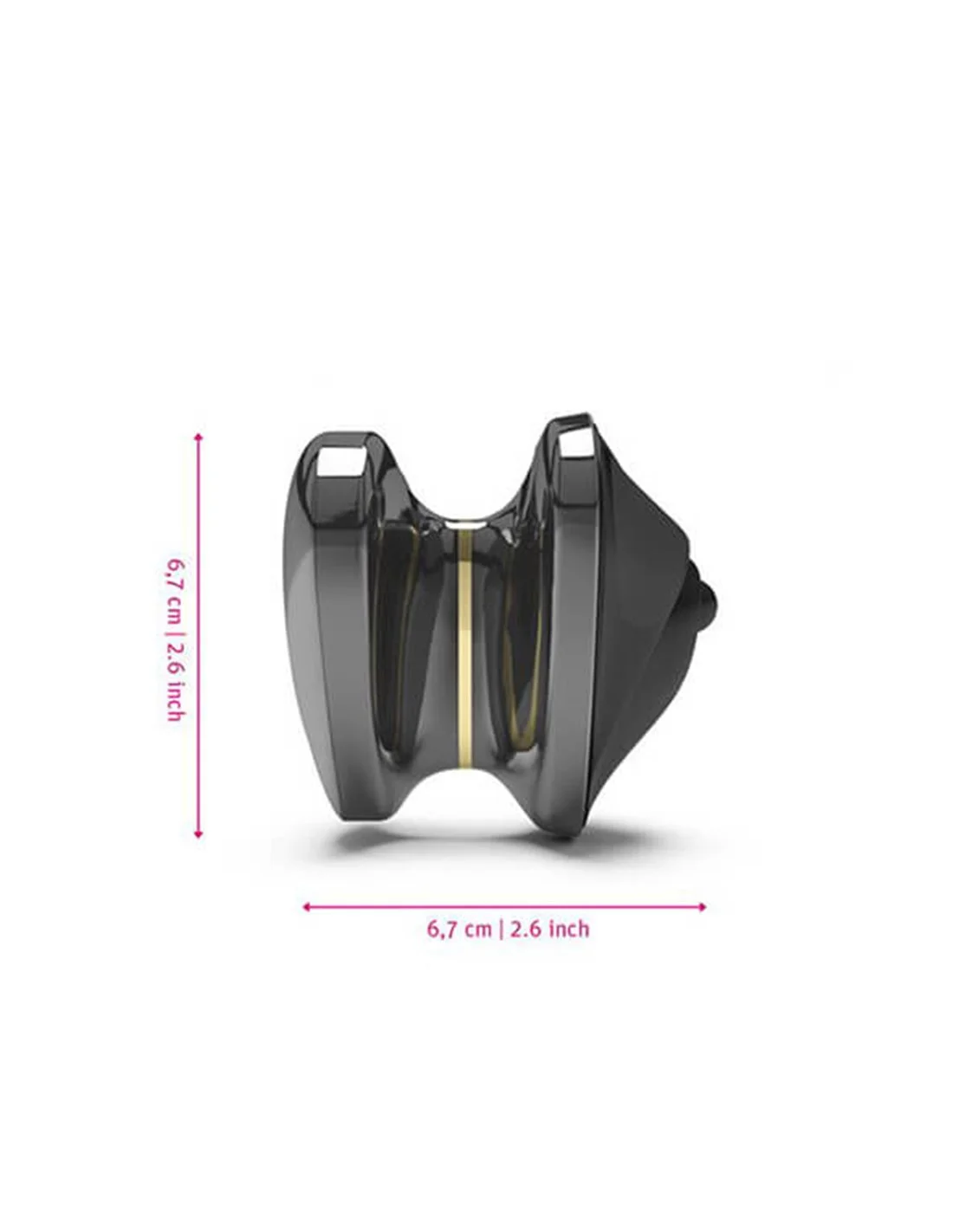 Mystim Heart Desire ESTIM Lay-on Vibrator Black - Afbeelding 3