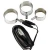 Rimba Electro Set Aluminum Cock Rings 3 Sizes Uni-polar