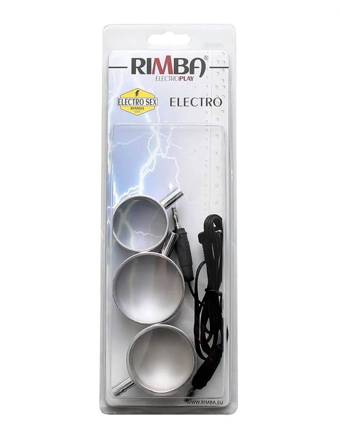 Rimba Electro Set Aluminum Cock Rings 3 Sizes Uni-polar - Afbeelding 3