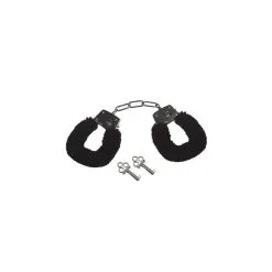 Sportsheets Sex & Mischief Furry Handcuffs Black