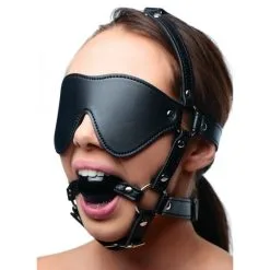 Strict Kunstleren Masker Met Ball Gag