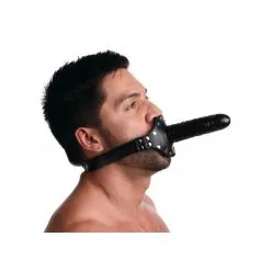 Strict Leather Dildo Mondstuk Met Riem