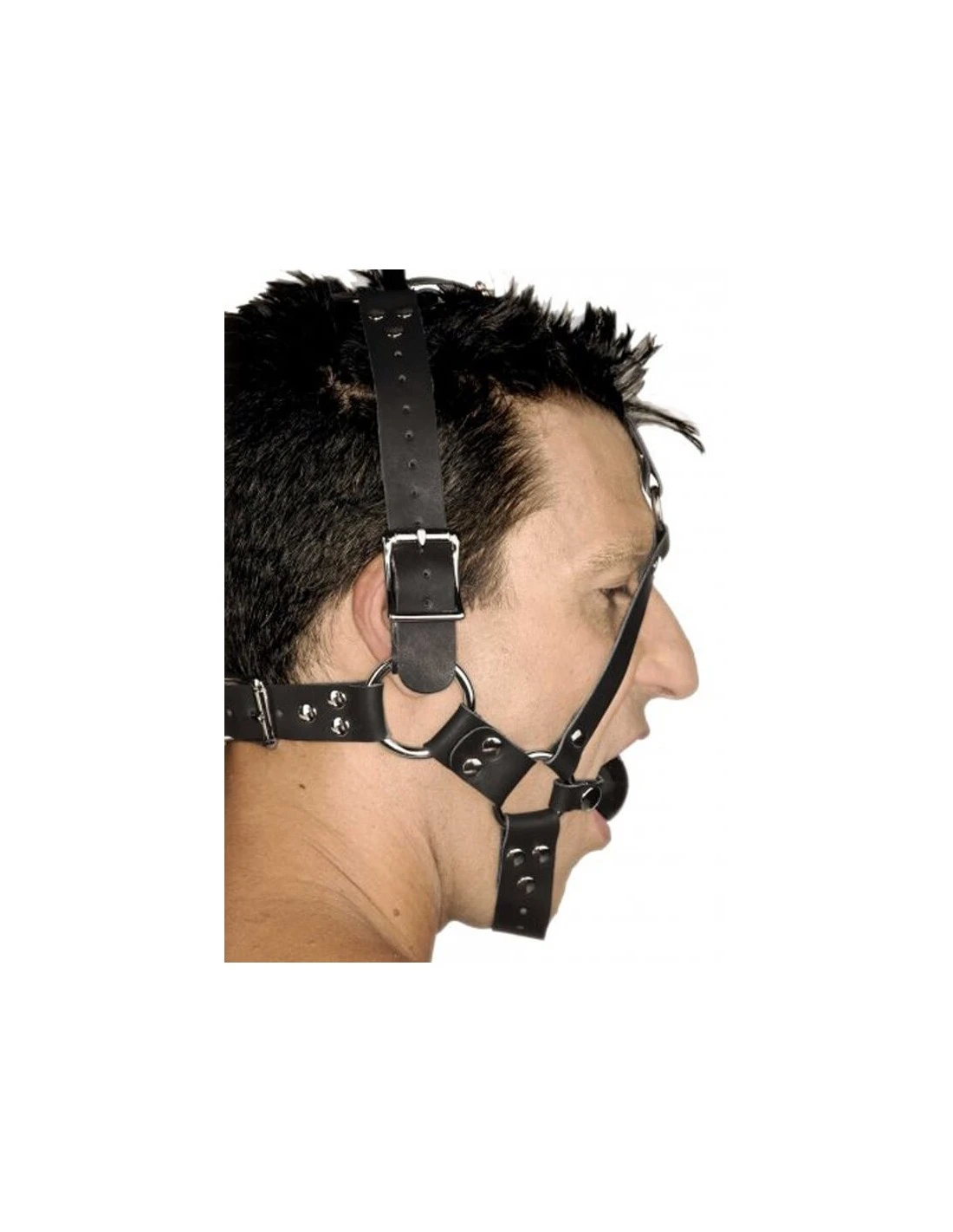 Strict Leather Leren Ball Gag Hoofdharnas - Afbeelding 3