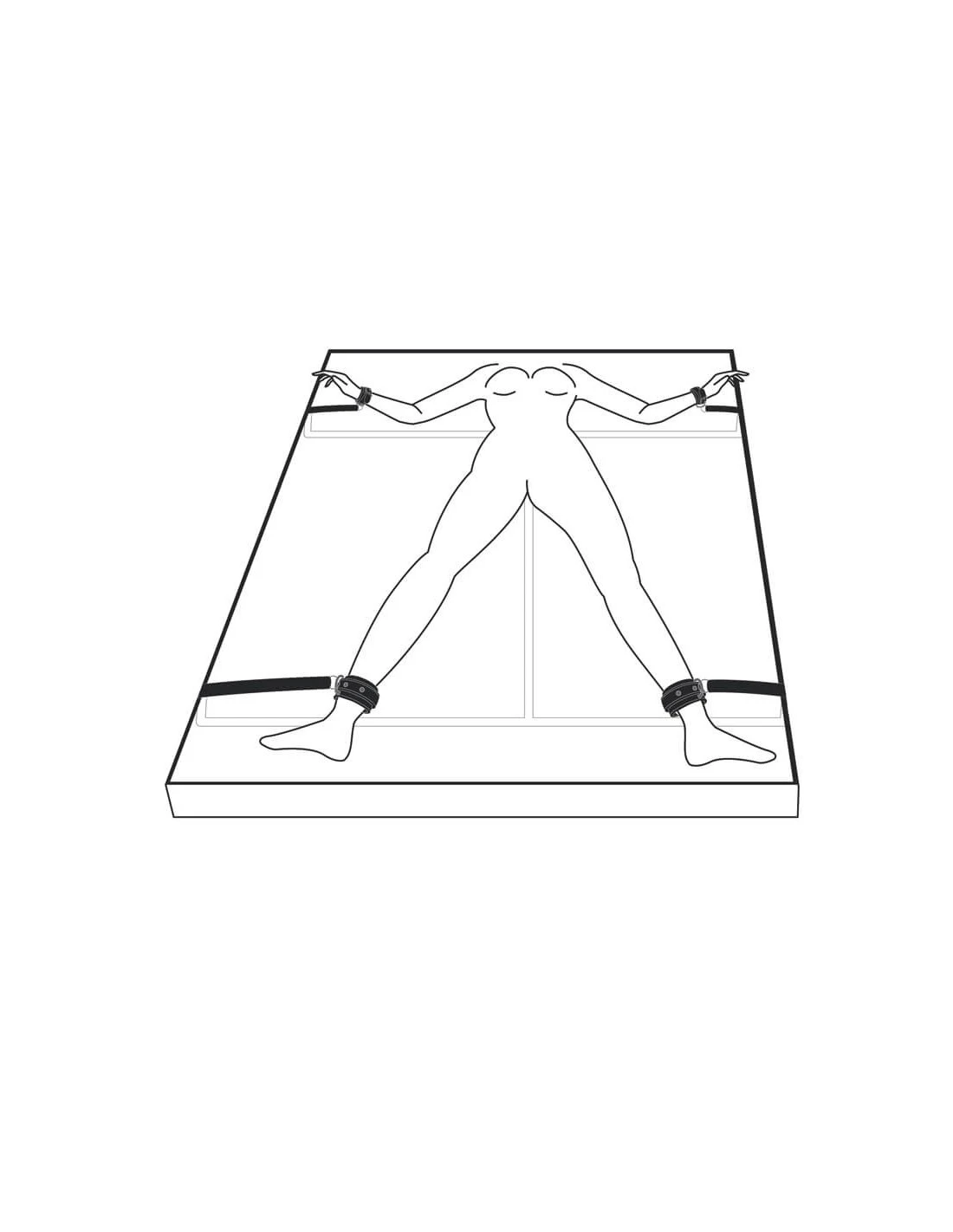 White Label Under Mattress Restraint Set - Afbeelding 2